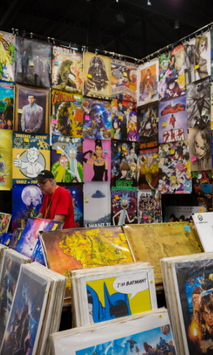 Art vendor at Soda City Comic Con