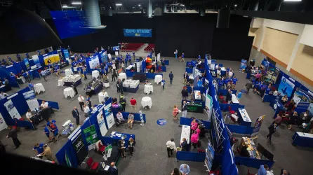 overview shot of exhibit hall