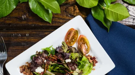 plate of salad on a table