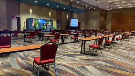 empty room in columbia convention center