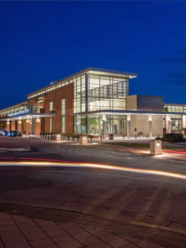 Columbia Metropolitan Convention Center at night