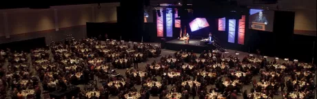 The convention center's 24,700 square-foot, column-free Exhibit Hall is adaptable for whatever your event