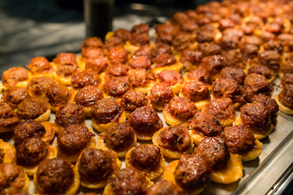 Mini BBQ pork biscuits